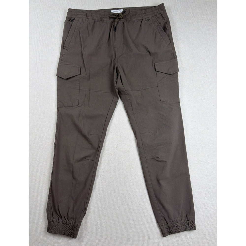 Projek Raw Cargo Pants Men's Classic Fit XL Stretch Brown 145109 Elastic Waist